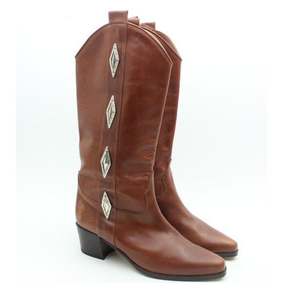 Vintage Shoes - Vintage Brown Heeled Boots